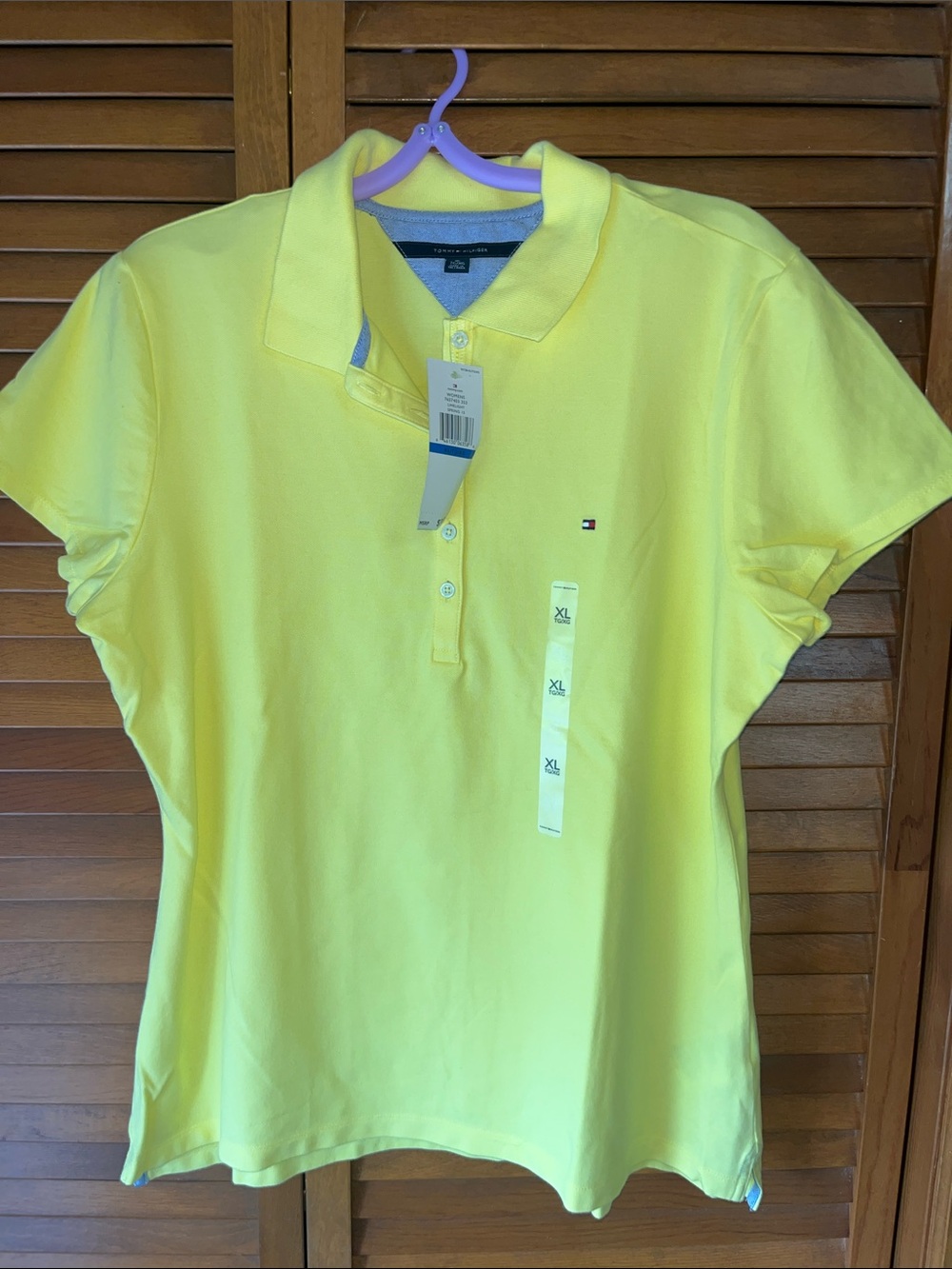Tommy Hilfiger Bright Yellow Women's Polo NWT Size XL